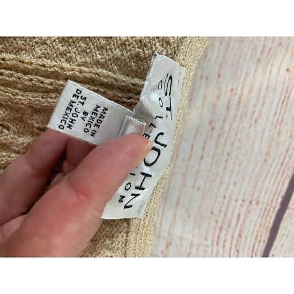 St John Collection Women's Beige Wool Blend Tank - Small - Picture 8 of 10